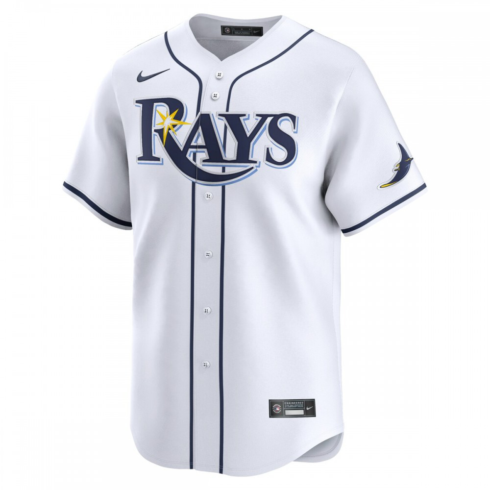 Jonny DeLuca Tampa Bay Rays Home Limited Player Jersey - White-Pro Kit Vault | Brand New 26/27 Sports Jerseys